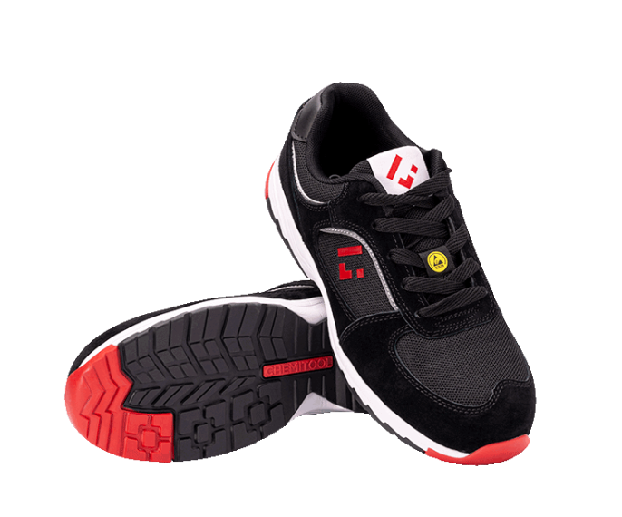 SAPATO SEGURANÇA DESPORTIVO DAYTONA CAMURÇA E MESH PRETO S3 HRO ESD #40